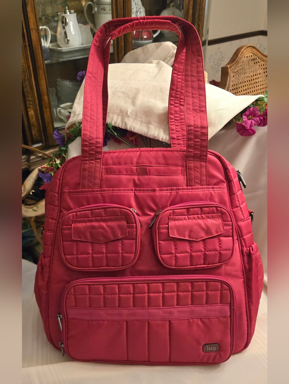 EUC lug Pink Puddle Jumper Quilted Tote Bag